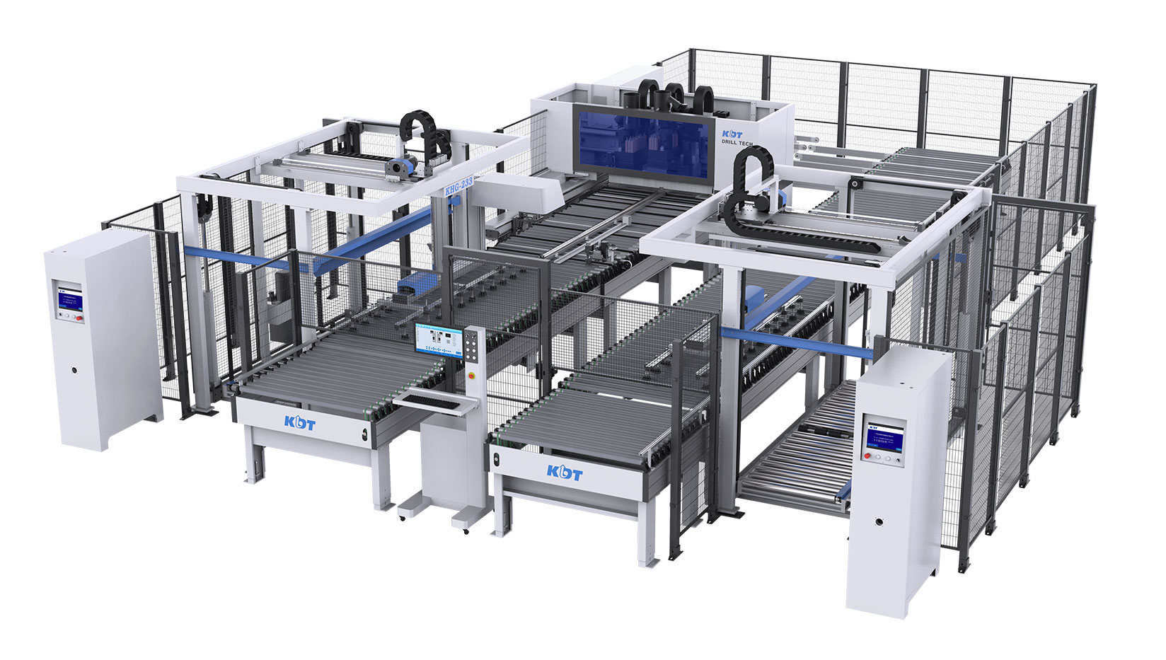 linea taladro cnc alimentacion y descarga automatica