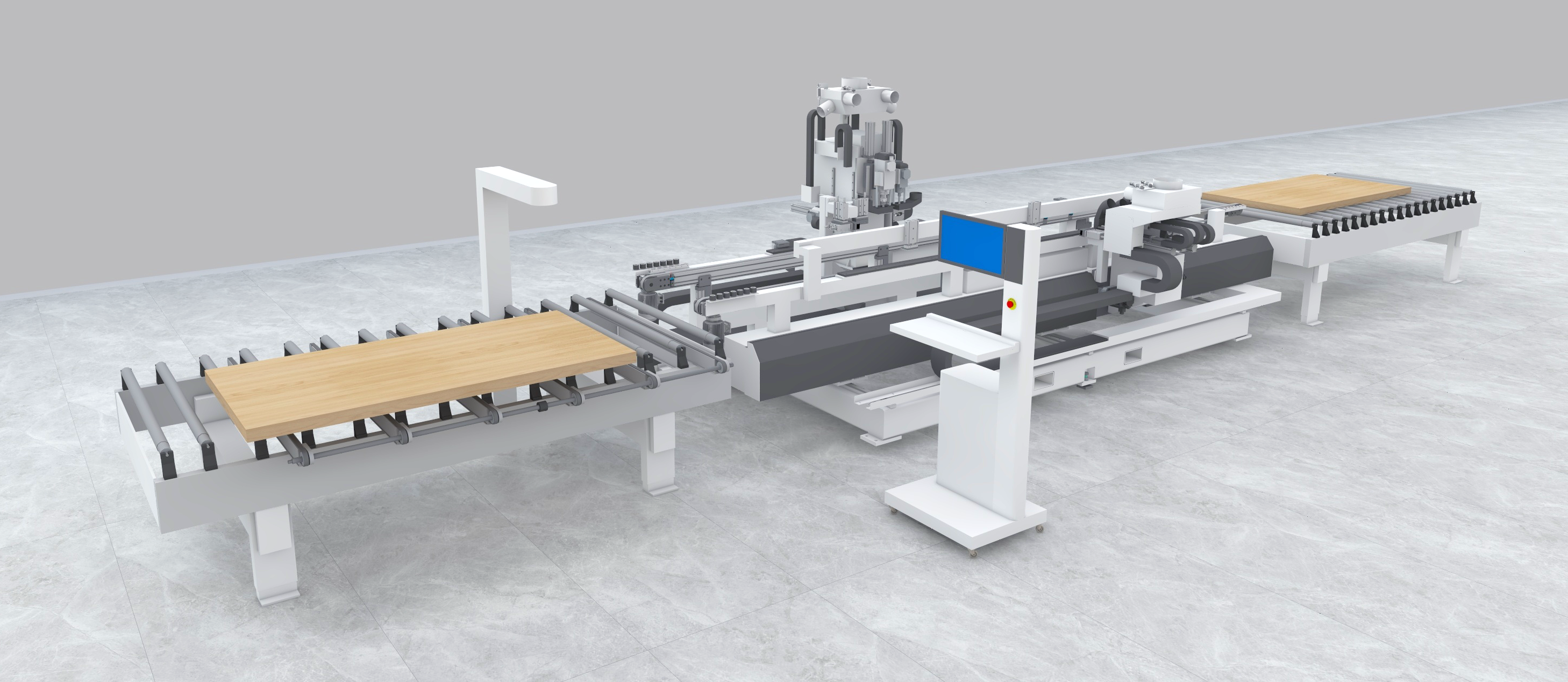 Línea semi-automática de mecanizado de puertas kdt