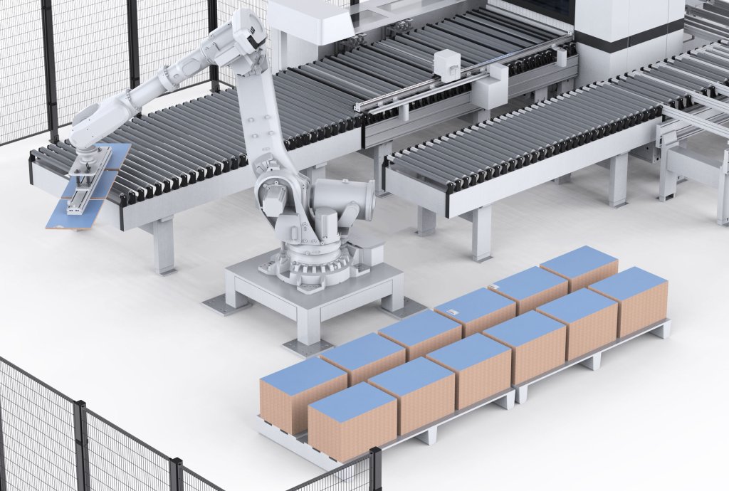 robot carga y descarga linea taladro cnc kdt