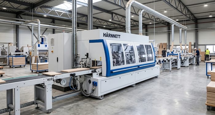 Vista general de encoladora monolateral automática KDT integrada en línea flexible de producción